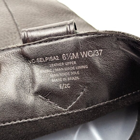 Vince Camuto Women Selpisa Wide Calf Black Leather Zip Riding Boots size 6.5 - Picture 7 of 7